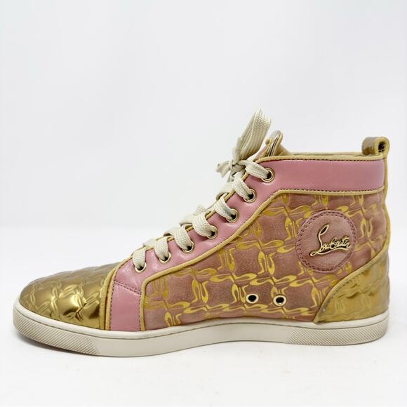 Christian Louboutin Bip Bip High Top Sneakers Shoes - Picture 8 of 12